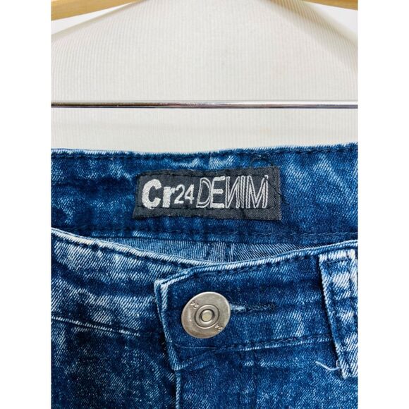 CR24 Men’s Jean’s Blue Denim Biker Skinny Denim Distillery Size 32 X 30 - Picture 3 of 7